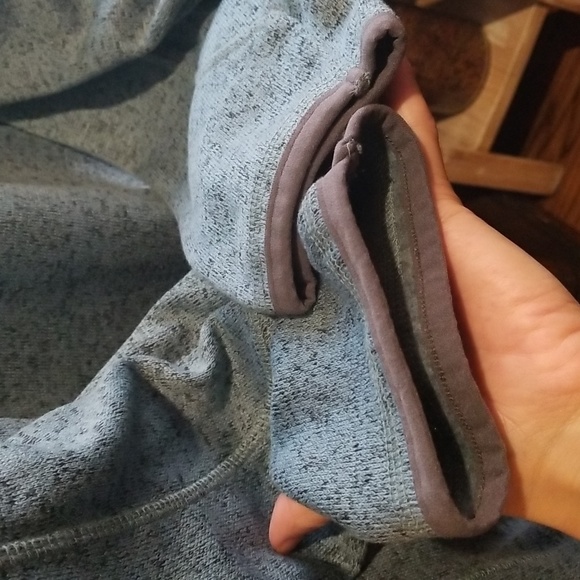 3/30- (L) NWOT ROYAL CLASS soft  1/4 zip double pocketed heathered pullover - Picture 4 of 6